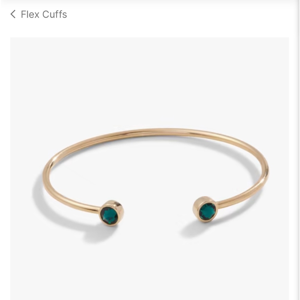 Alex and Ani emerald flex cuff bracelet